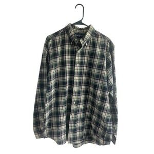 Ralph Lauren Plaid Button Down Shirt Classic Fit Long Sleeve Green L